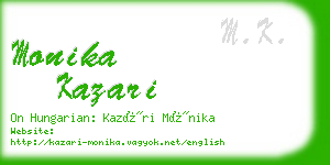 monika kazari business card